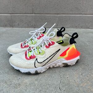 Nike React vision orange Volt sneakers